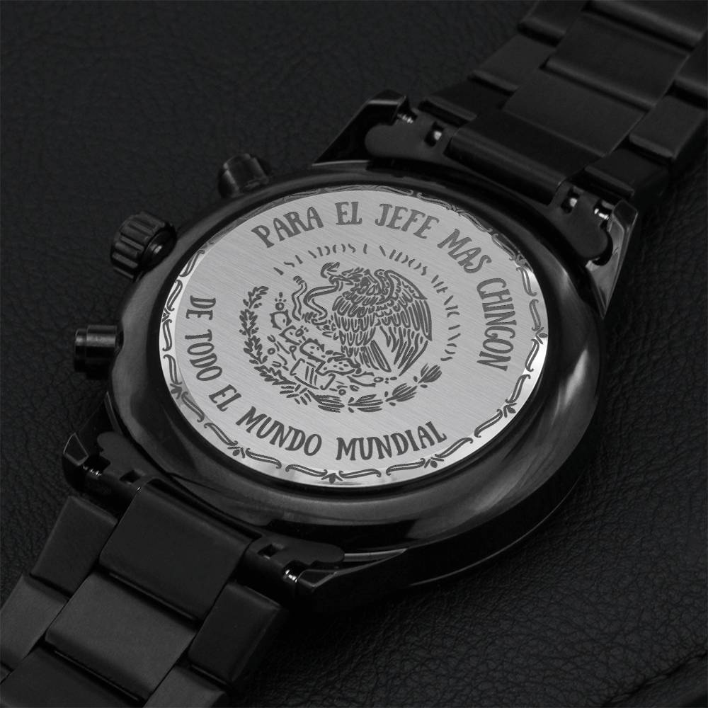 Jefe Chingon Engraved Watch For Dad Engraving Chronograph Watch