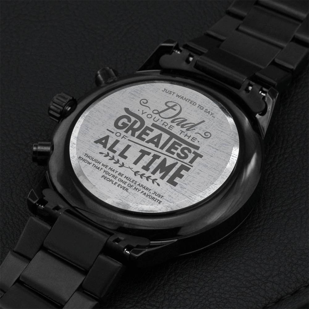 Father's Gift For Dad Dad's Customize Watch Custom Watch For Dad Minimalist Dad's Watch Dad's Gift Engraving Chronograph Watch