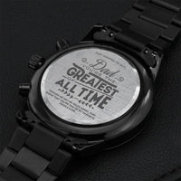 Father's Gift For Dad Dad's Customize Watch Custom Watch For Dad Minimalist Dad's Watch Dad's Gift Engraving Chronograph Watch