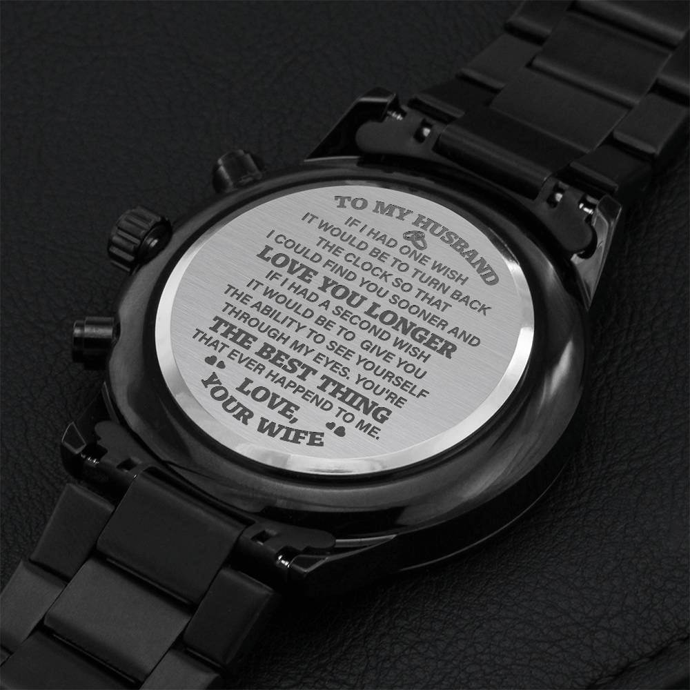 Gift For Husband From Wife Birthday Gift For Husband Anniversary Gift Christmas Gift For Husband❣😍 Engraving Chronograph Watch