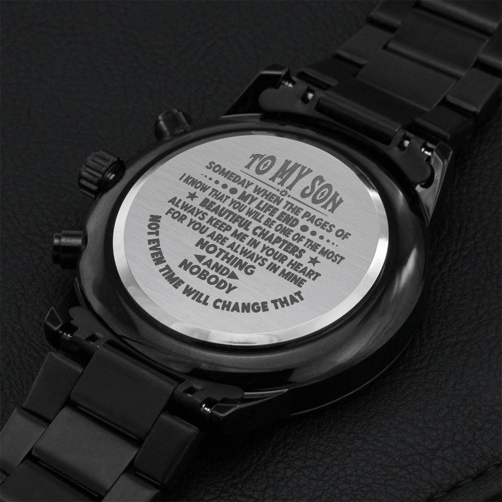 To My Son - Chronograph Watch Engraving Chronograph Watch