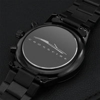 Chrysler Crossfire Roadster Car Lovers Engraved Black Chronograph Watch For Him Engraving Chronograph Watch