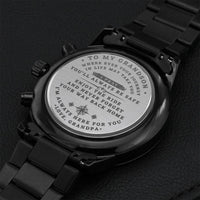 Watch For My Grandson From Grandpa Engraving Chronograph Watch
