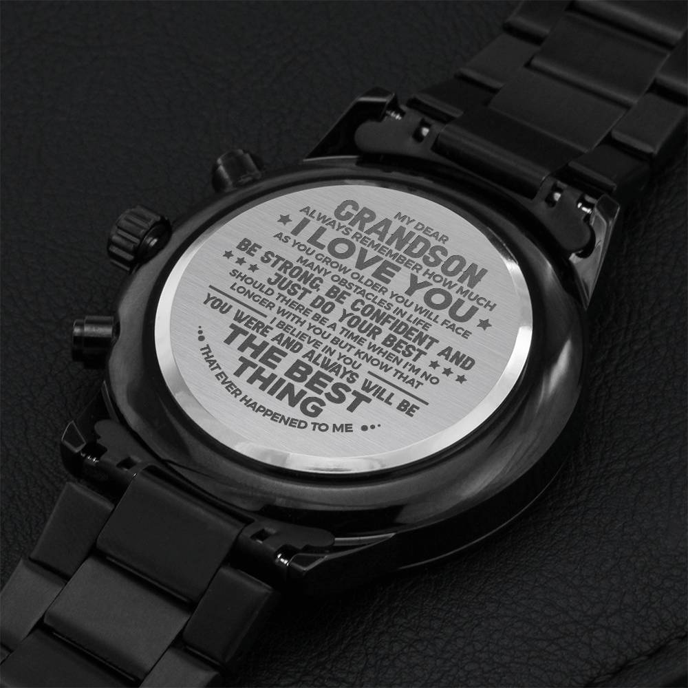 Grandson I Love You - Chronograph Watch Engraving Chronograph Watch