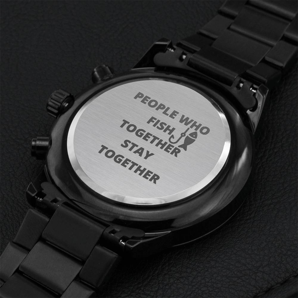 Chronograph Watch For Fishing Partner Engraving Chronograph Watch