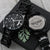 Top Dad Customized Black Chronograph Watch Engraving Chronograph Watch