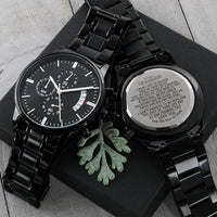 To My Grandson - You Will Never Lose - Best Gifts For Grandson - Chronograph Watch Engraving Chronograph Watch