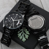 Gift For Son -christmas Gift For Son Engraving Chronograph Watch