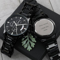 Customize Watch For Dad Father's Day Gift For Dad Engraving Chronograph Watch