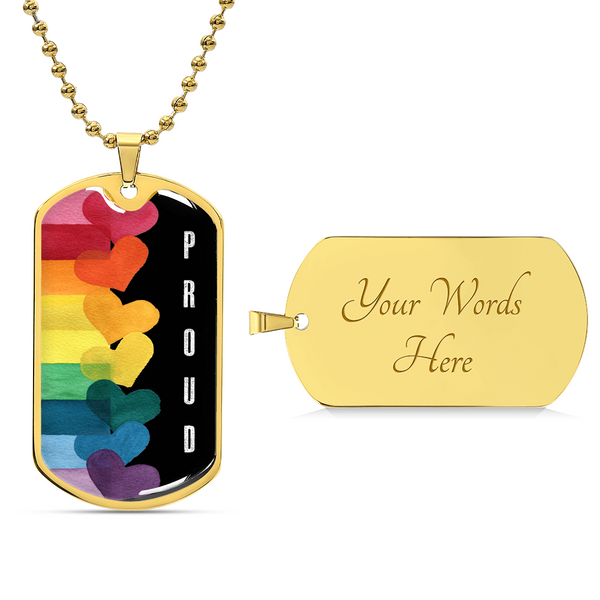 Proud To Be Me Black Dog Tag Necklace - Pride In Who I Am Dog Tag Necklace - Lgbtq Dog Tag Necklace - Born This Way - Army Tag Necklace, Dog Tag Necklace