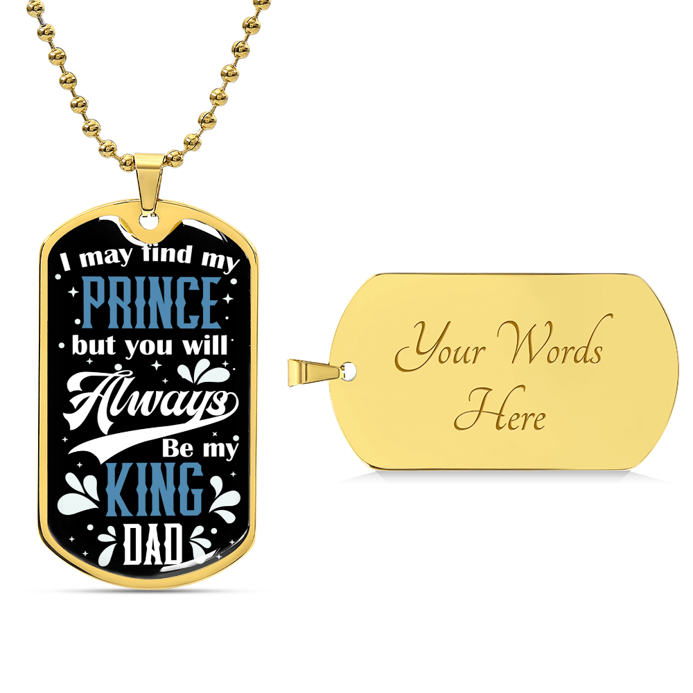 Father Daughter Gift - Father's Day Gift - Birthday Gift For Dad - Gift From Daughter - Father Gift - Gift For Him - Army Tag Necklace, Dog Tag Necklace