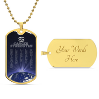 Cancer Personalized Dog Tag Necklace - Army Tag Necklace, Dog Tag Necklace