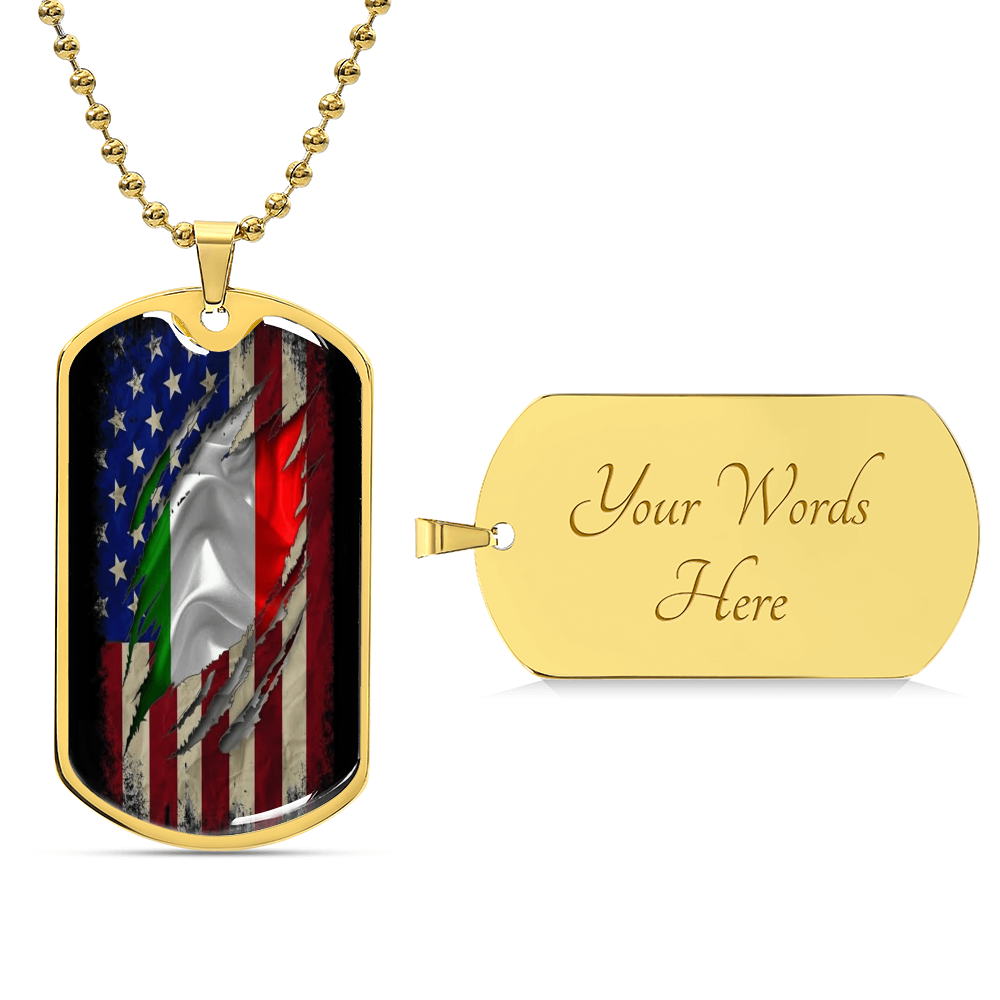American And Police Flag Stainless Heart, Cop Necklace, Gifts For Dad, Thin Blue Line Necklace - Army Tag Necklace, Dog Tag Necklace