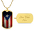 Puerto Rican Dog Tag - Army Tag Necklace, Dog Tag Necklace