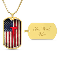 Dog Tag Pendant With Military Ball Chain,Gift For Dad,Gift For Son - Army Tag Necklace, Dog Tag Necklace