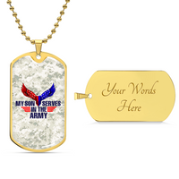 Personalized Army, Army Mom, Army Dad, Themed Dog Tag Gold And Silver - Army Tag Necklace, Dog Tag Necklace