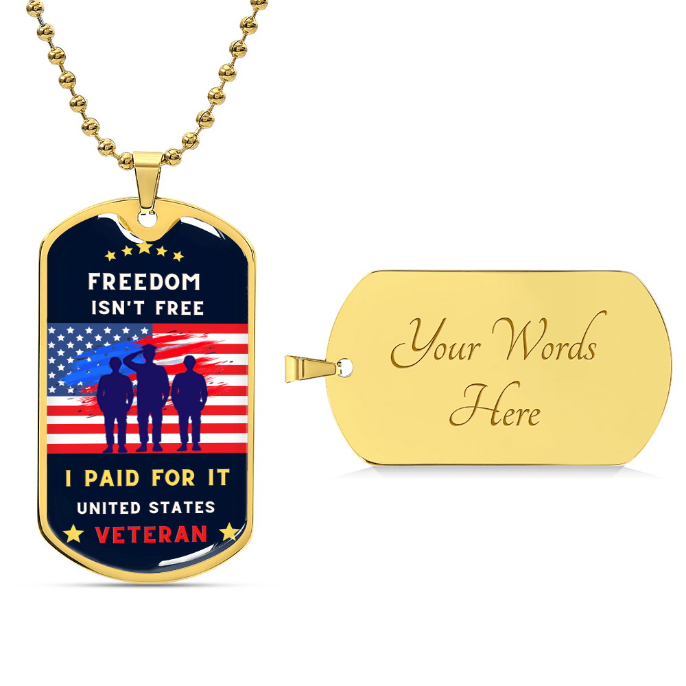 Us Veteran Dog Tag - Army Tag Necklace, Dog Tag Necklace