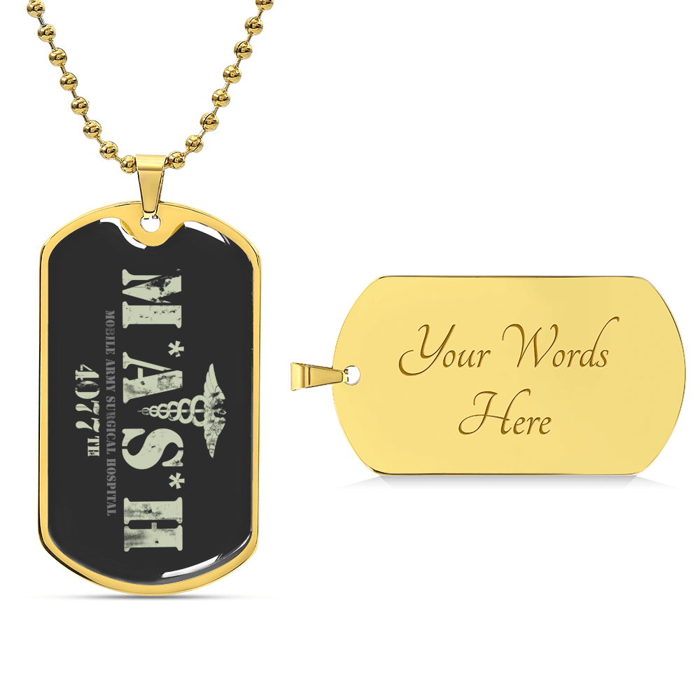 Mash Military Army Dog Tag Necklace - Army Tag Necklace, Dog Tag Necklace