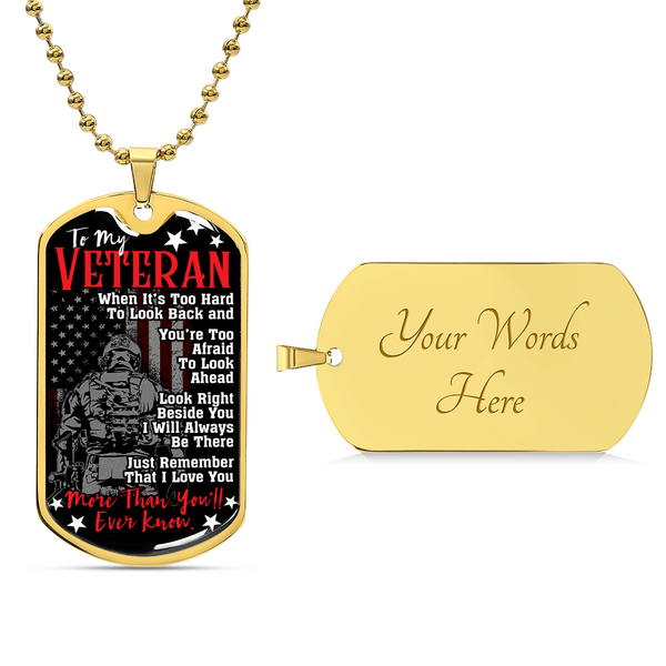 Veterans Day Gift, Military Dog Tags, I Am A Veteran, Dog Tag Necklace Personalized, Veteran Gift, Custom Dog Tags - Army Tag Necklace, Dog Tag Necklace