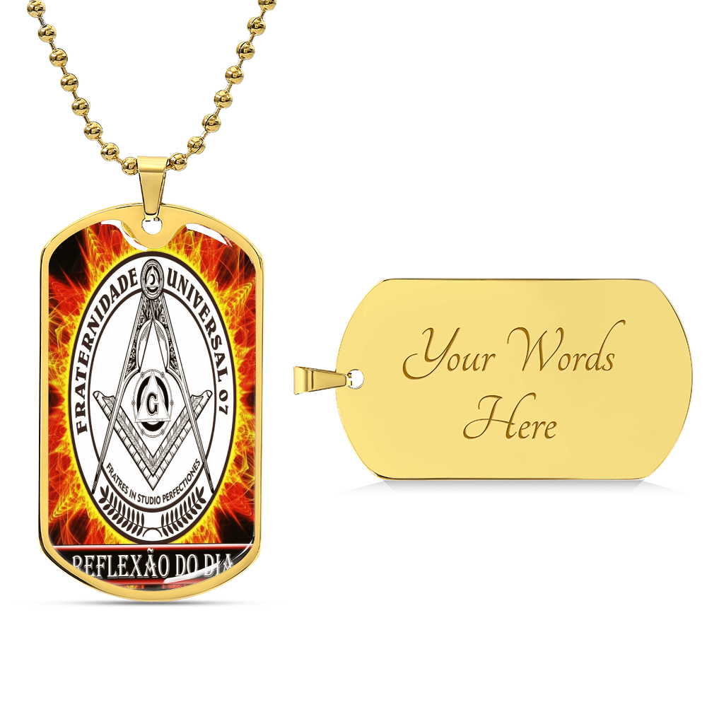 Reflexao Do Dia - Army Tag Necklace, Dog Tag Necklace