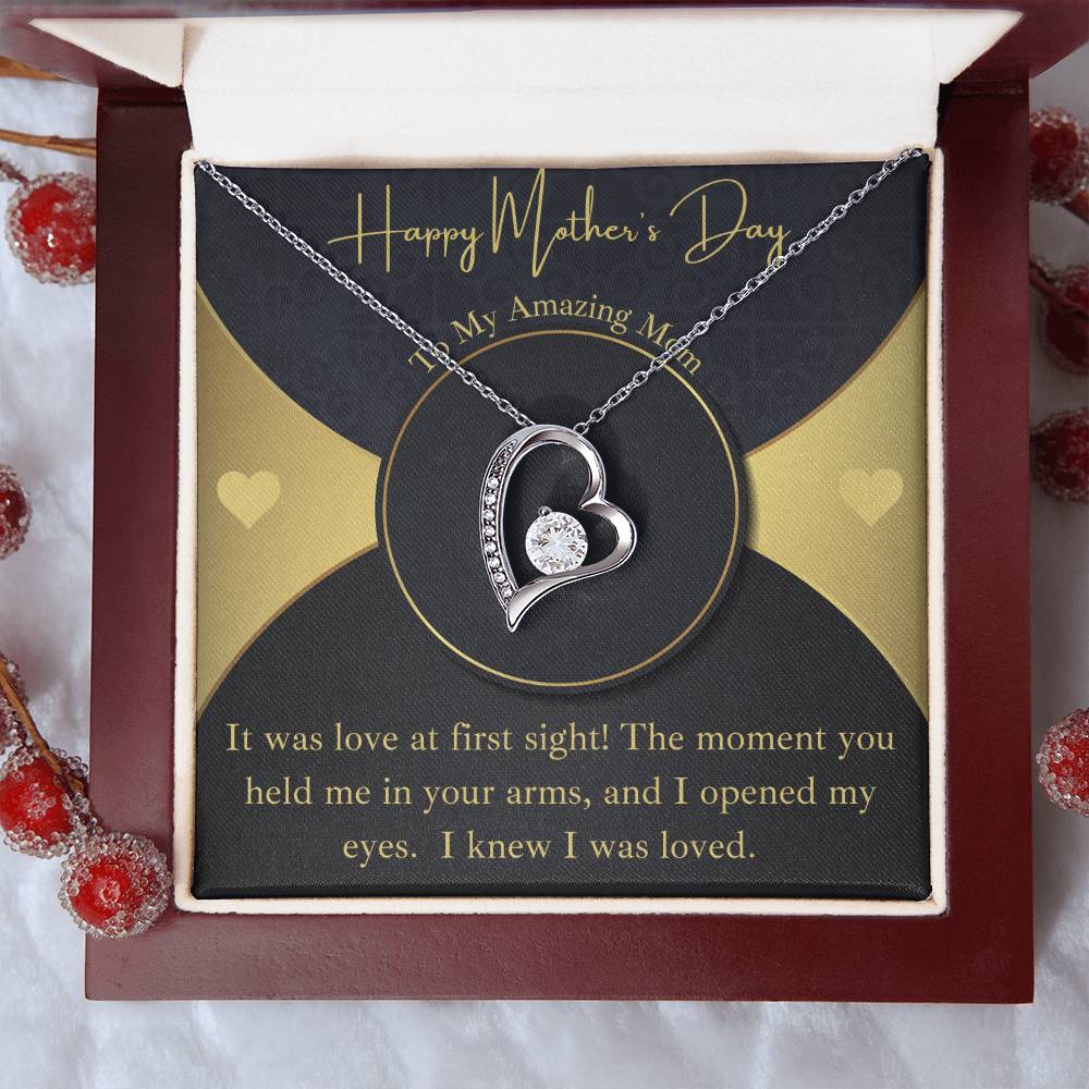 Happy Mother's Day With Message Card 1 Forever Love Necklace