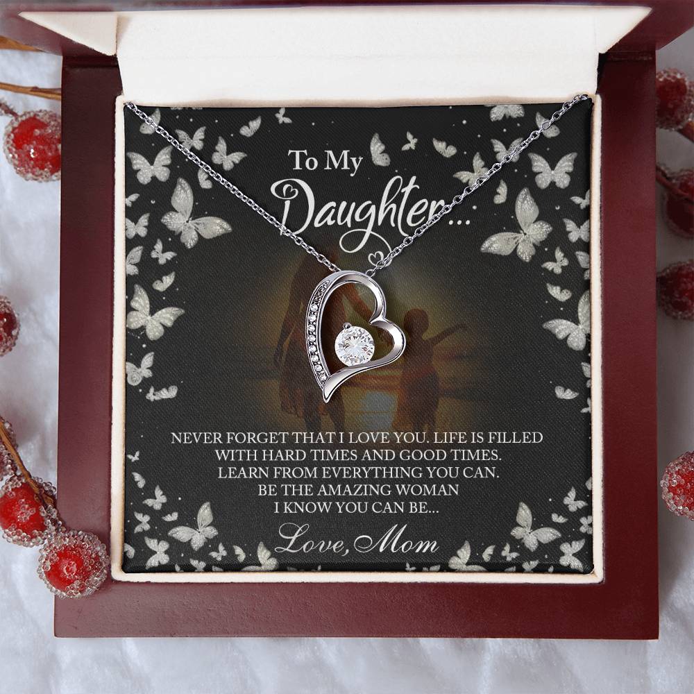 Gift For Daughter From Mom Daughter Mother Necklace Daughter Gift From Mom To My Daughter Daughters Birthday Unique Grown Up Daughter Forever Love Necklace