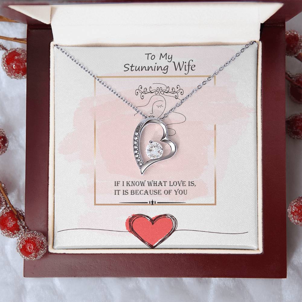 Gift For Wife - What Love Is - Necklace Forever Love Necklace