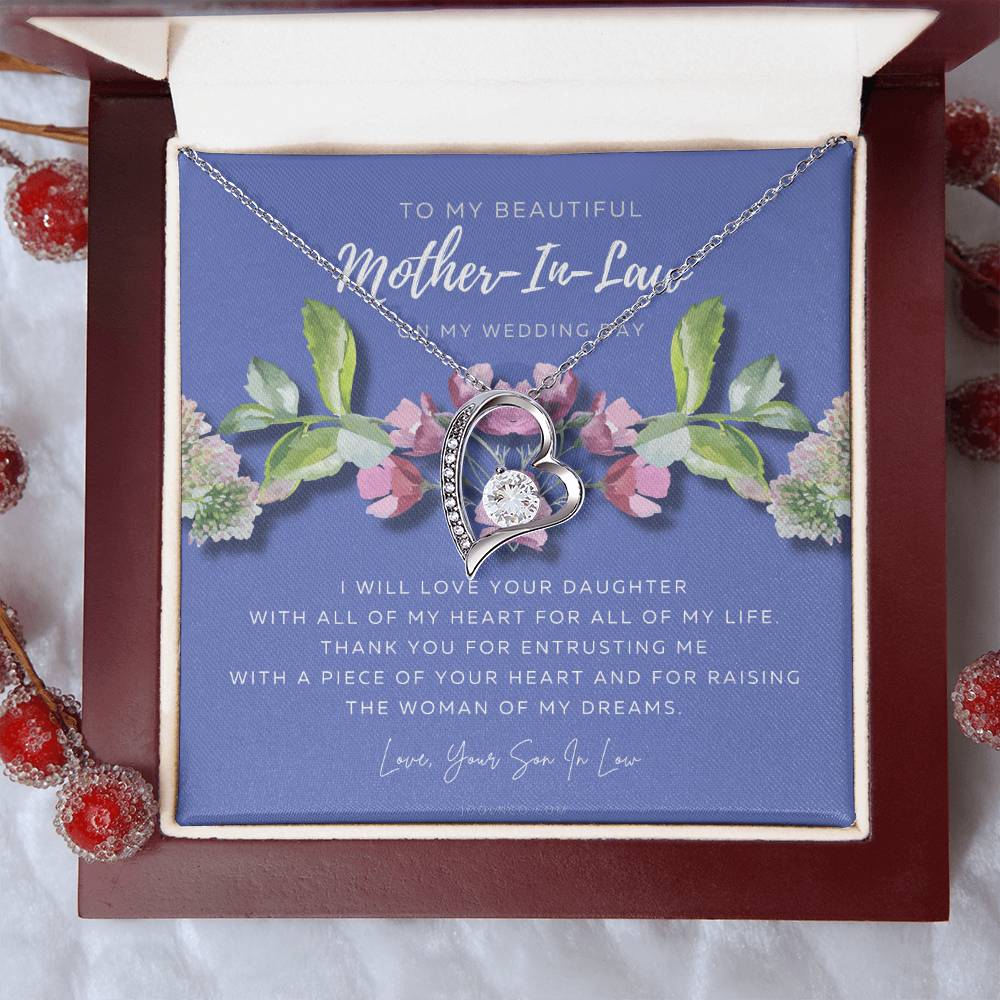 Mother Of The Bride Gift From Groom Mother In Law Gift On Wedding Day From Groom Gifts For Mother Of The Bride Future Motherinlaw Forever Love Necklace