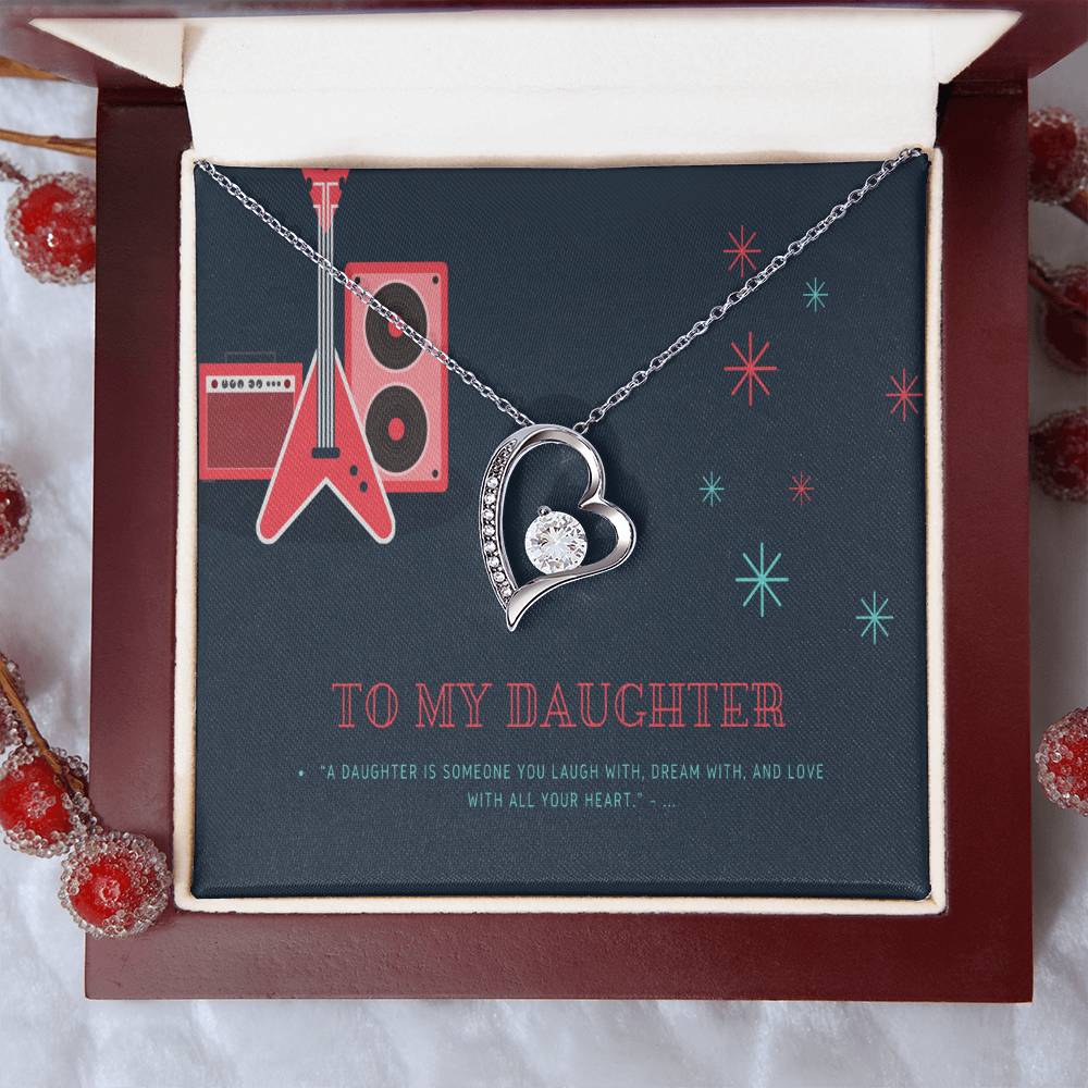 To My Daughter 1 Forever Love Necklace