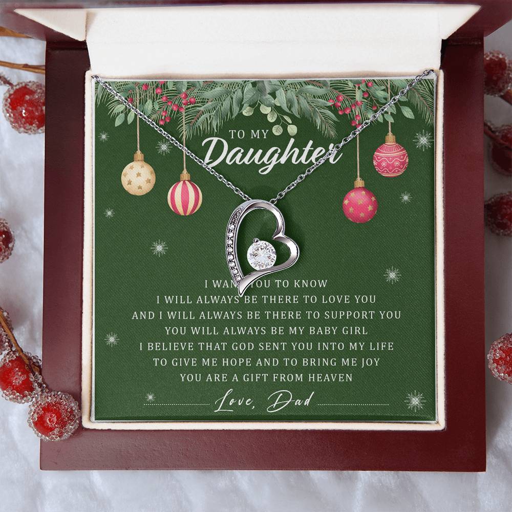 To My Daughter Necklace Father Daughter Necklace Father To Daughter Birthday Gift Gifts To Daughter From Dad Dad To Daughter Necklace Jewelry Forever Love Necklace