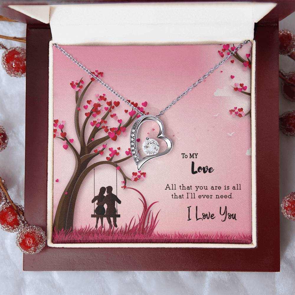 Special Gift For Your Love - 925 Sterling Silver Pendant Forever Love Necklace