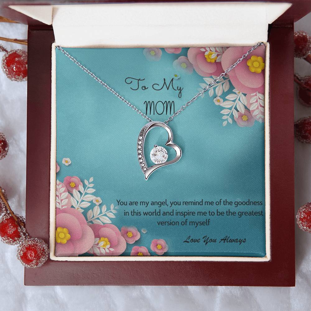 To My Mom Love You Always 925 Sterling Silver Pendant 1 Forever Love Necklace