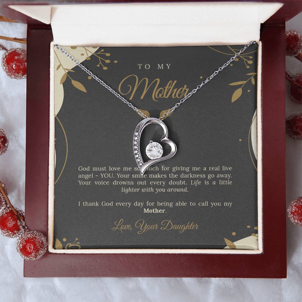 To My Angel Mother Forever Love Necklace