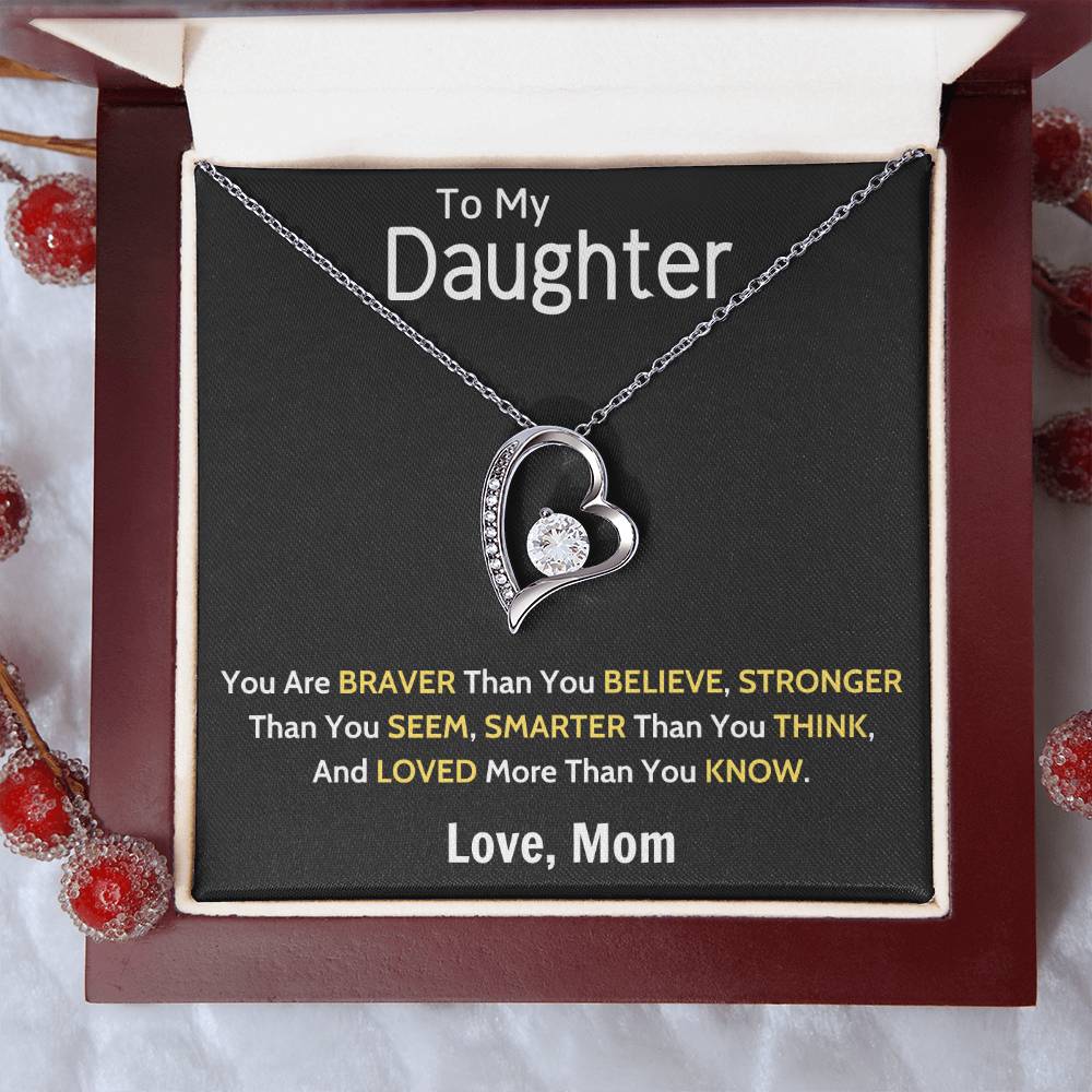 To My Daughter Beautiful Chapters Daughter Necklace Gift For Daughter Xmas Christmas Daughter Gift From Mom 6 1 Forever Love Necklace