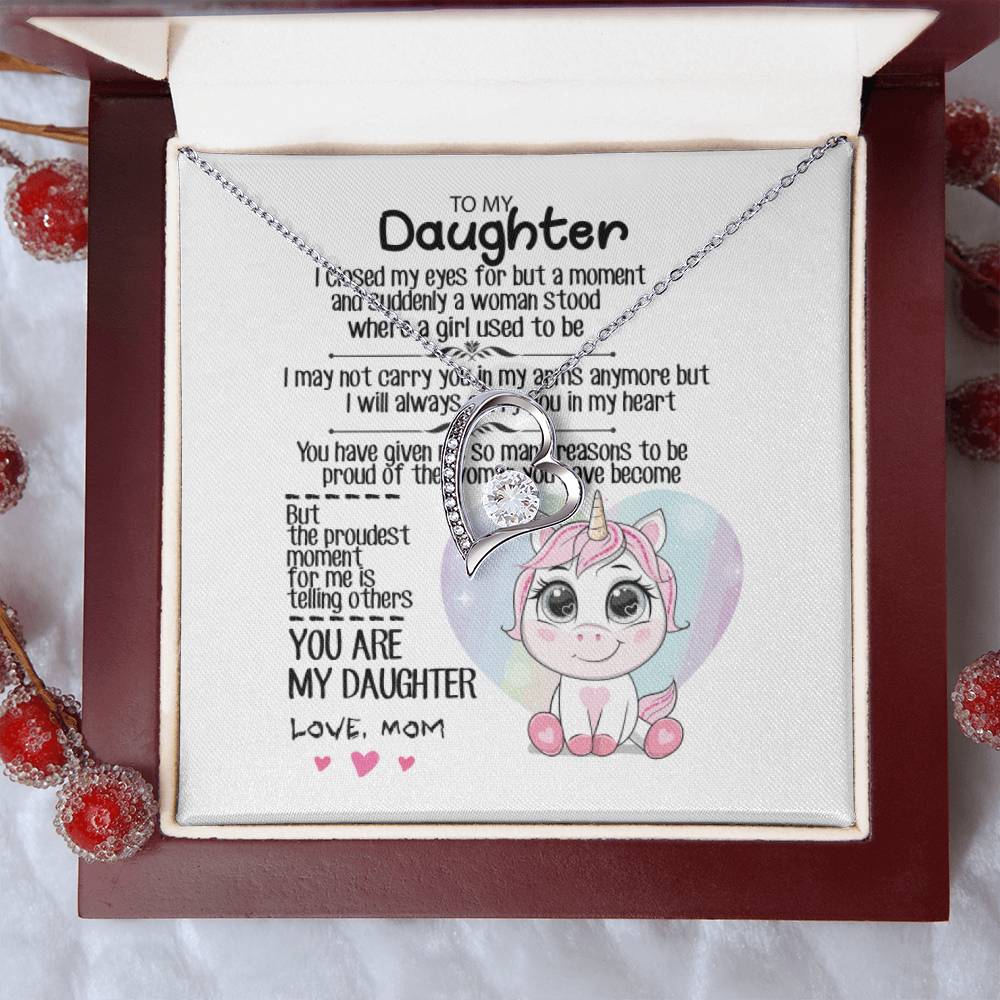 To My Daughter 1 Forever Love Necklace