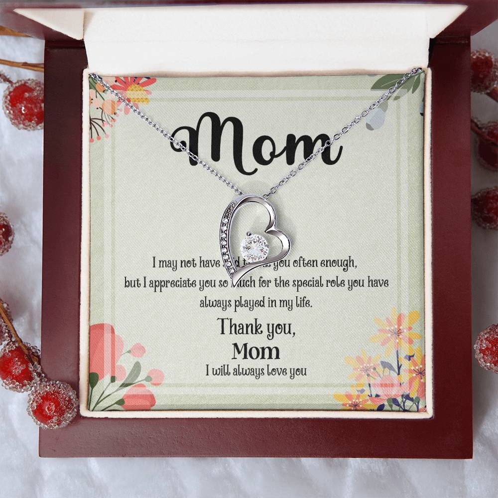 Mom I May Not Have Said Thank You Often Enough D1038 Forever Love Necklace
