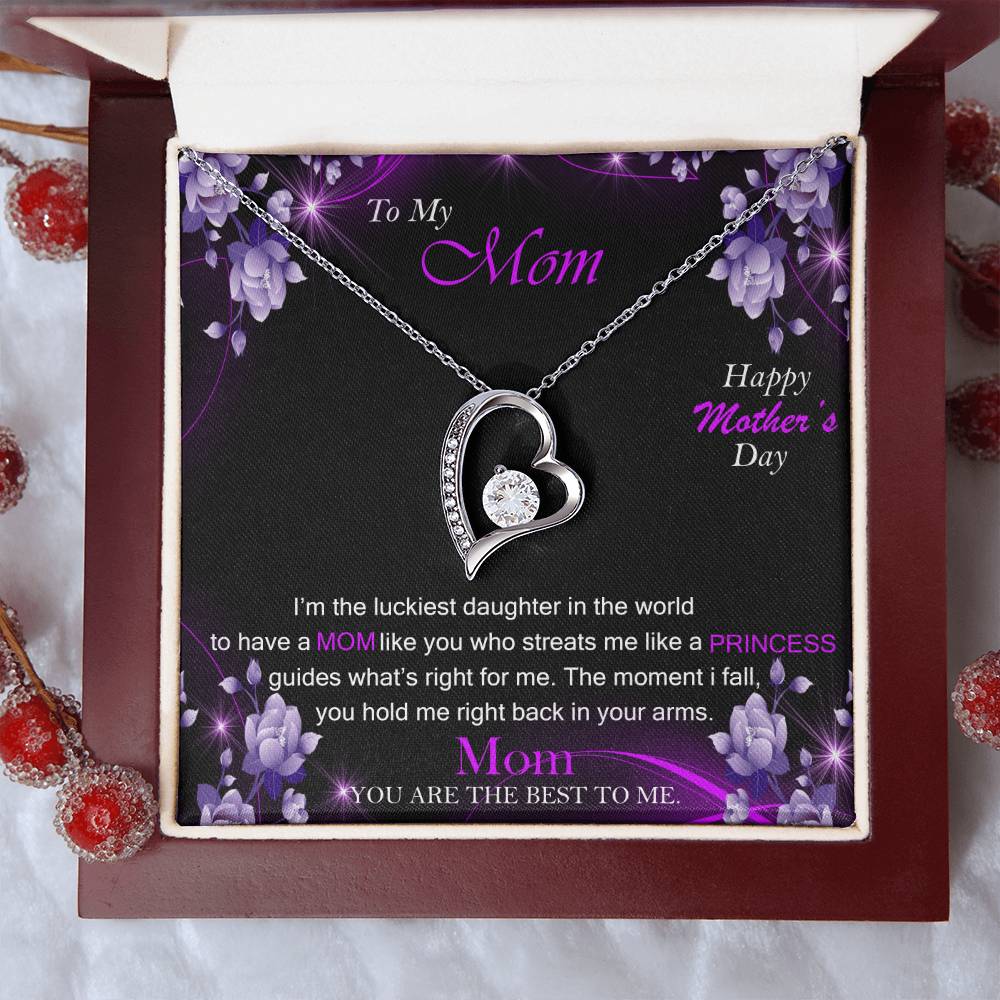To My Beautiful Mom! Love Your Daughter. Forever Love Necklace