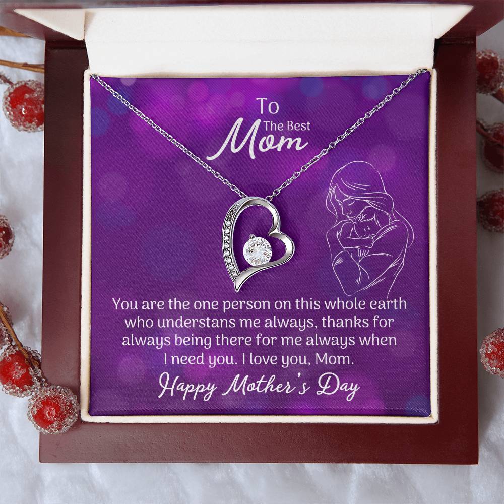 To The Best Mom Forever Love Necklace