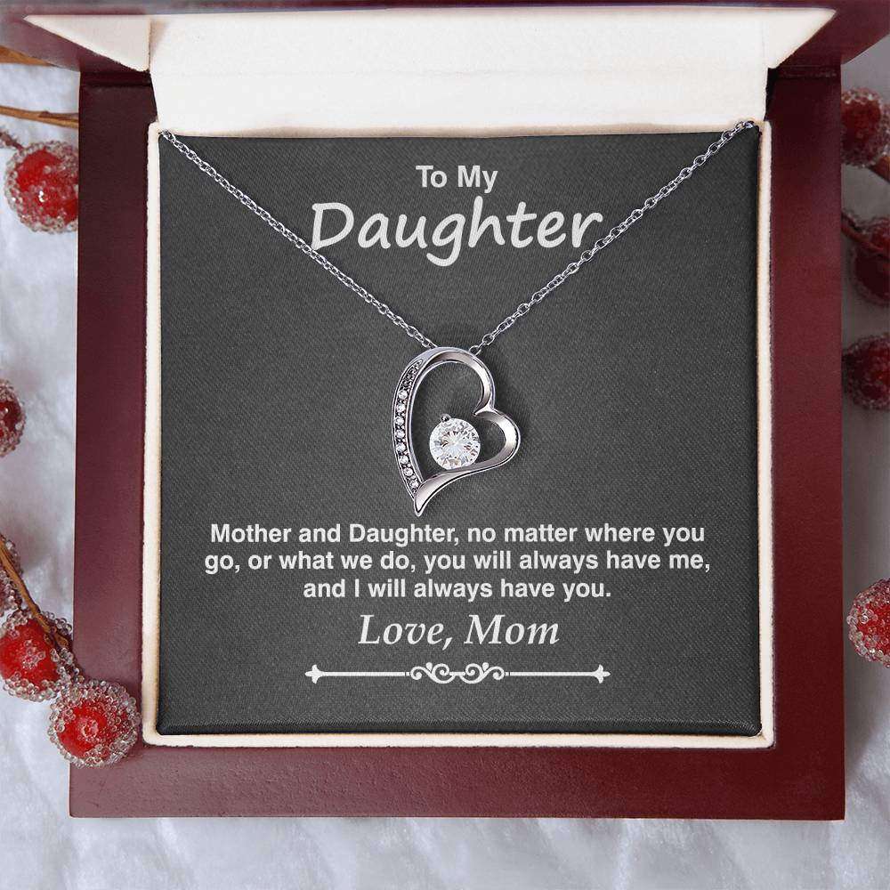 To My Daughter Necklace From Mom I Love You Always 1 Forever Love Necklace