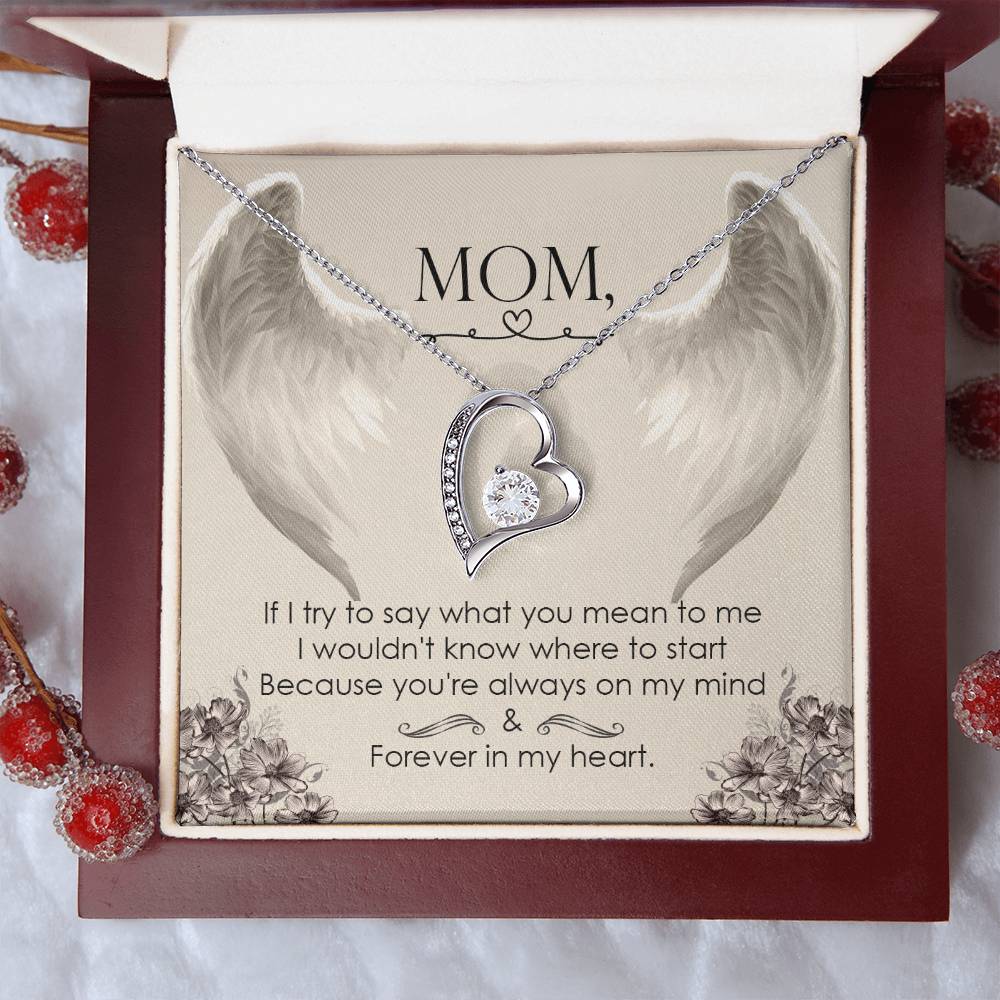Mom Forever In My Heart Forever Love Necklace
