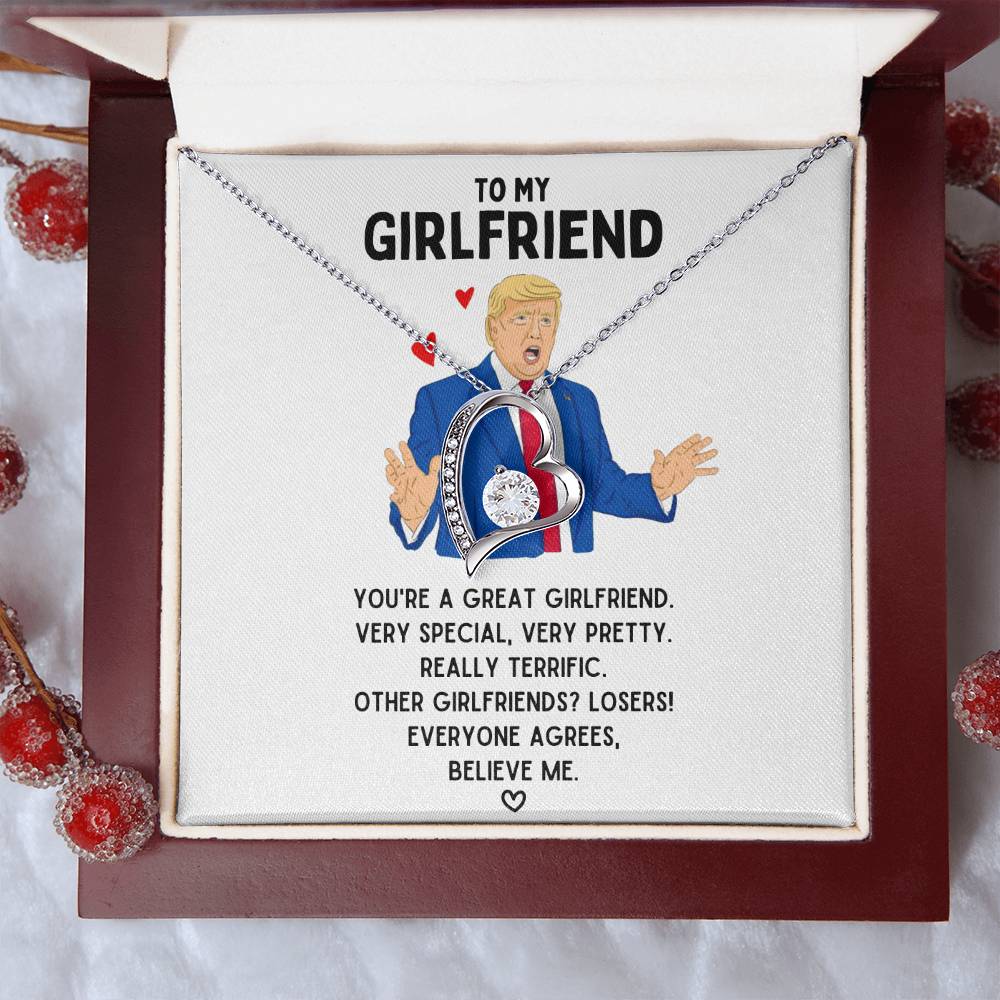 To My Girlfriend You're A Great Girlfriend Necklace 1 Forever Love Necklace