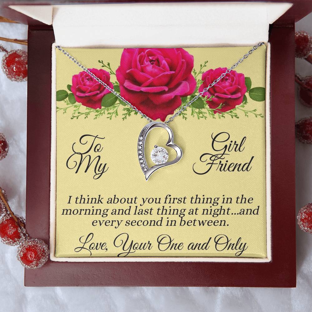 To My Beautiful Girlfriend - The Forever Love Necklace Forever Love Necklace