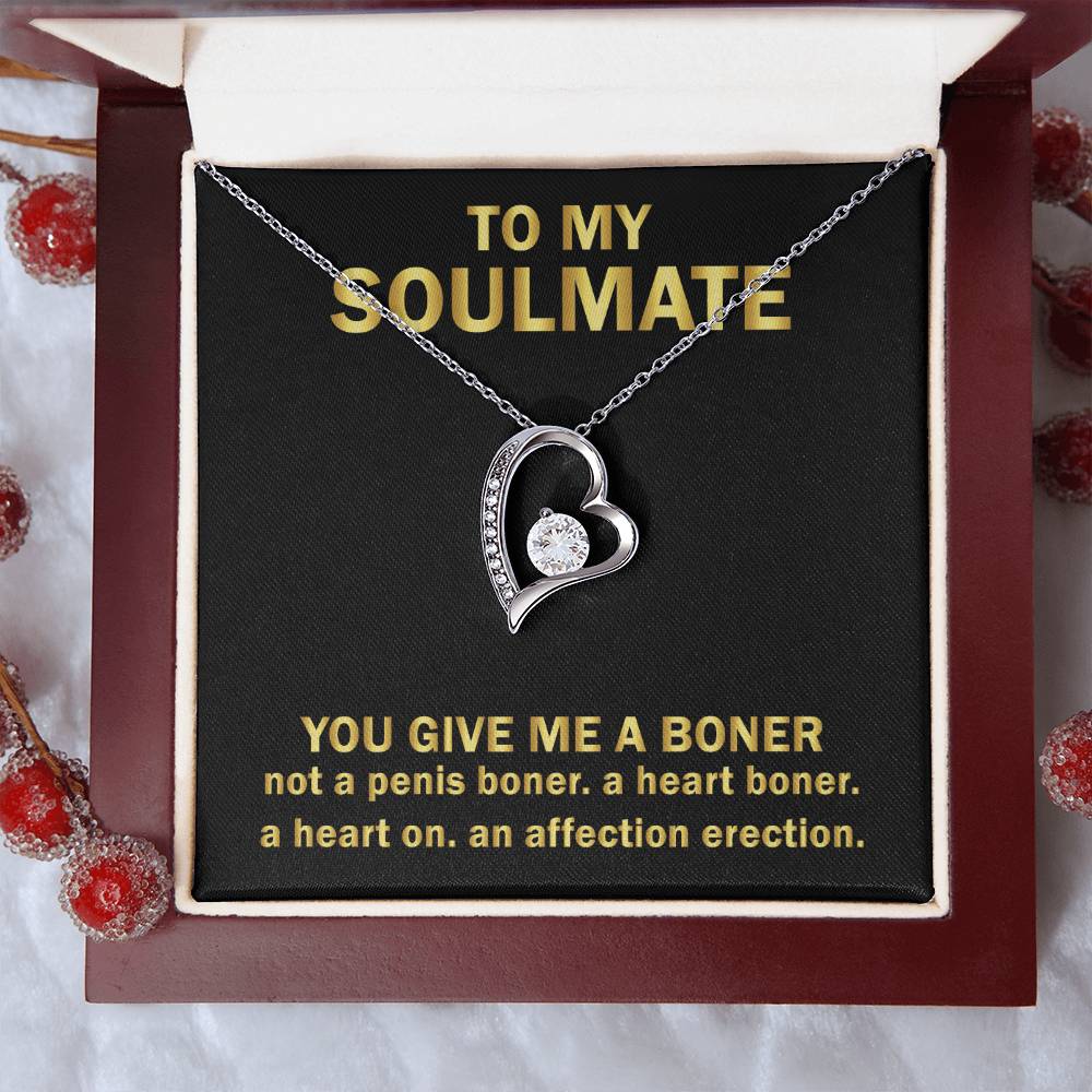 Give Me A Boner. Not A Penis Boner. Funny 🤣forever Love Necklace For Soulmate Gifts Forever Love Necklace