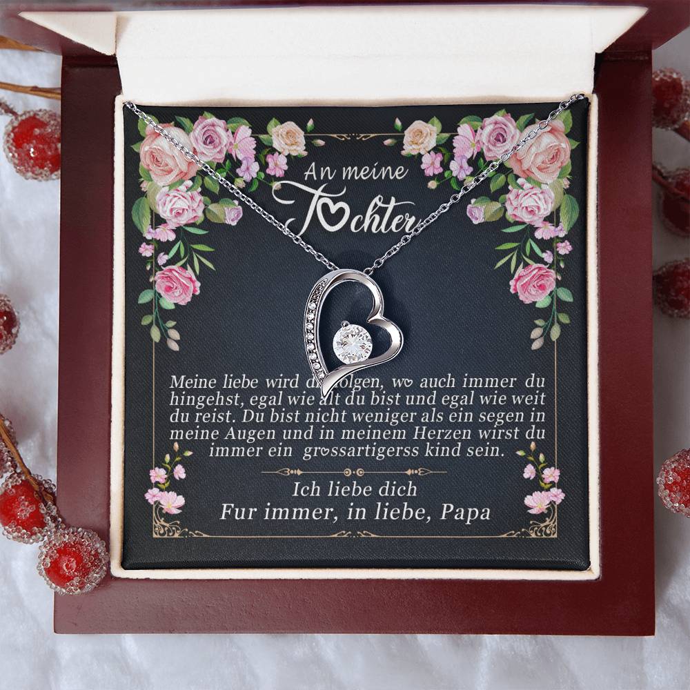 Geschenke Papa Für Tochter Herz Herzkette Forever Love Necklace