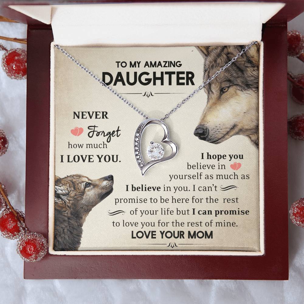 To My Daughter Never Forget Necklace 1 Forever Love Necklace