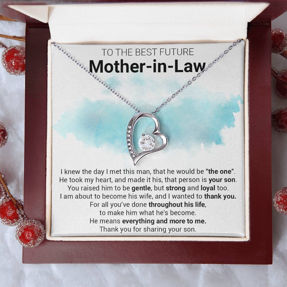 Gift For Future Motherinlaw Future Mother In Law Necklace Future Mother In Law Gift Mother Of The Groom Forever Love Necklace
