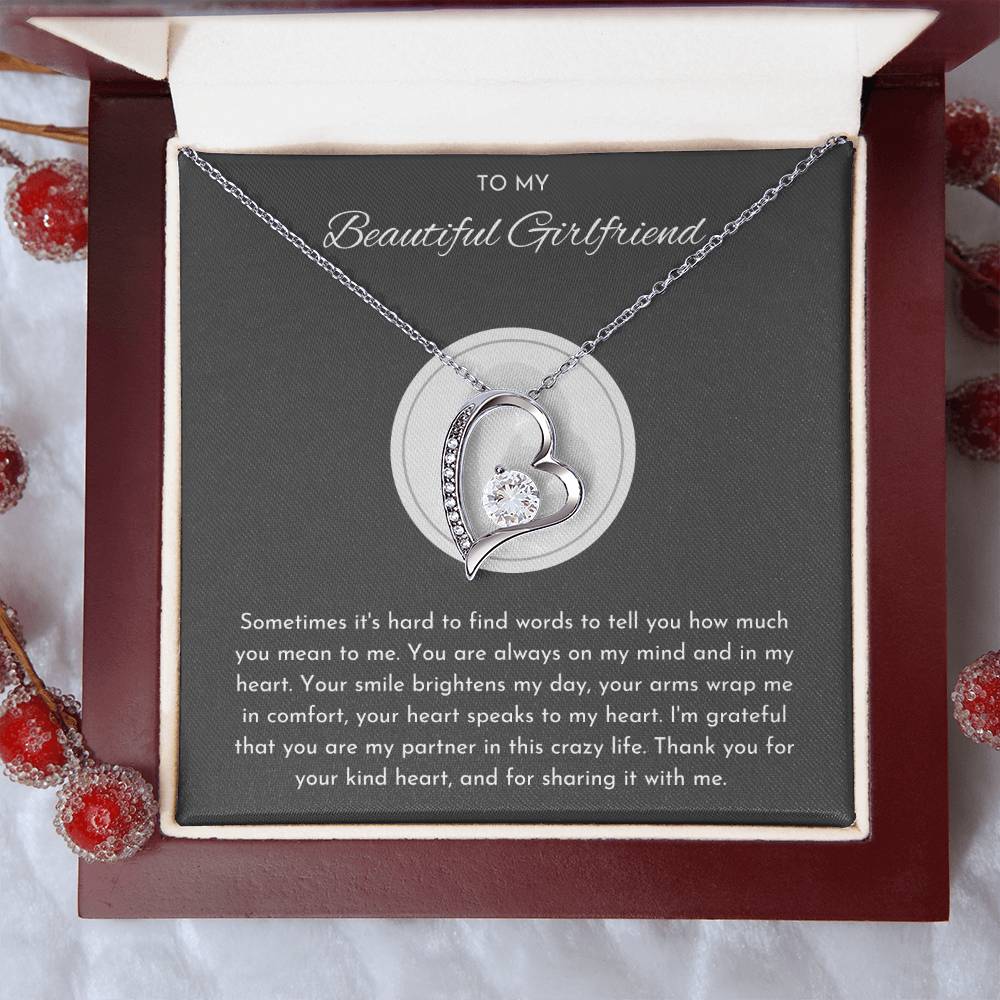 To My Beautiful Girlfriend Forever Love Necklace