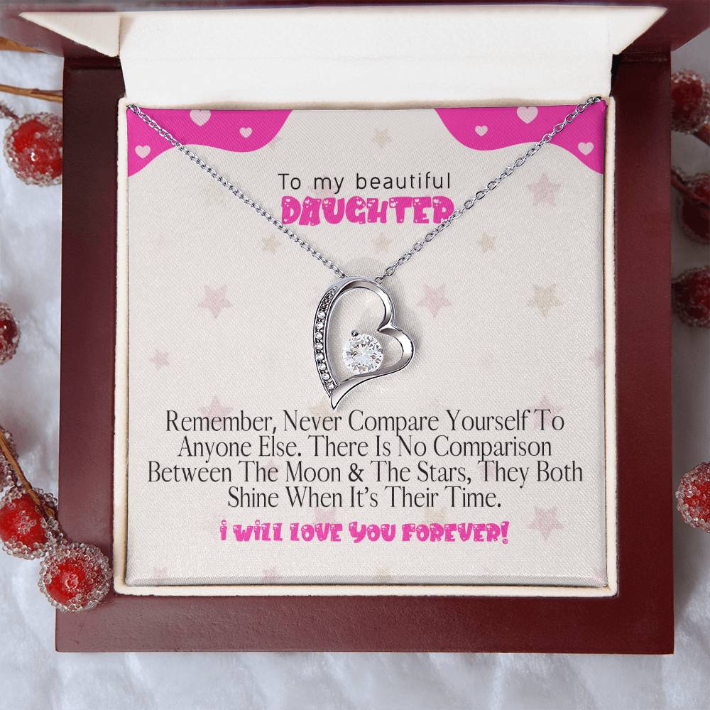 To My Beautiful Daughter The Perfect Gift For Your Daughter A Prayer For My Daughter Mother To Daughter Birthday Gift Forever Love Necklace