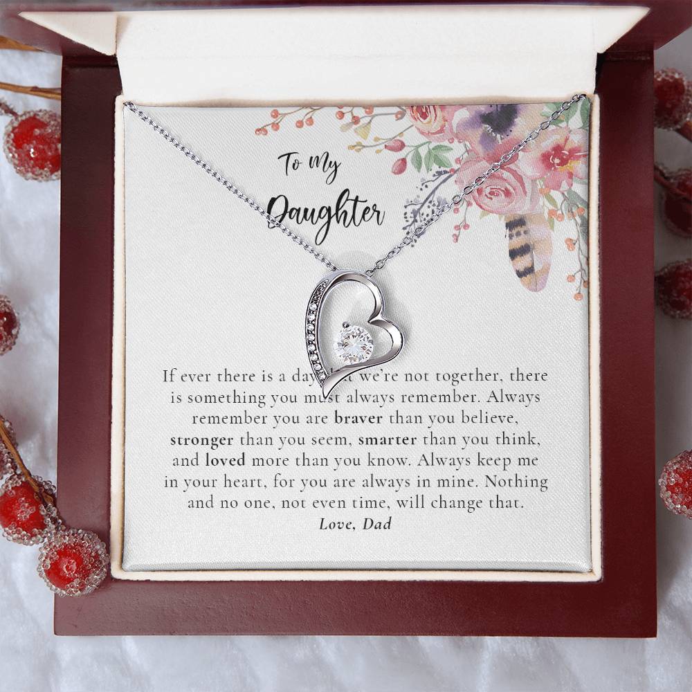 Daughter Necklace Rom Dad White Gold Pendant 1 Forever Love Necklace