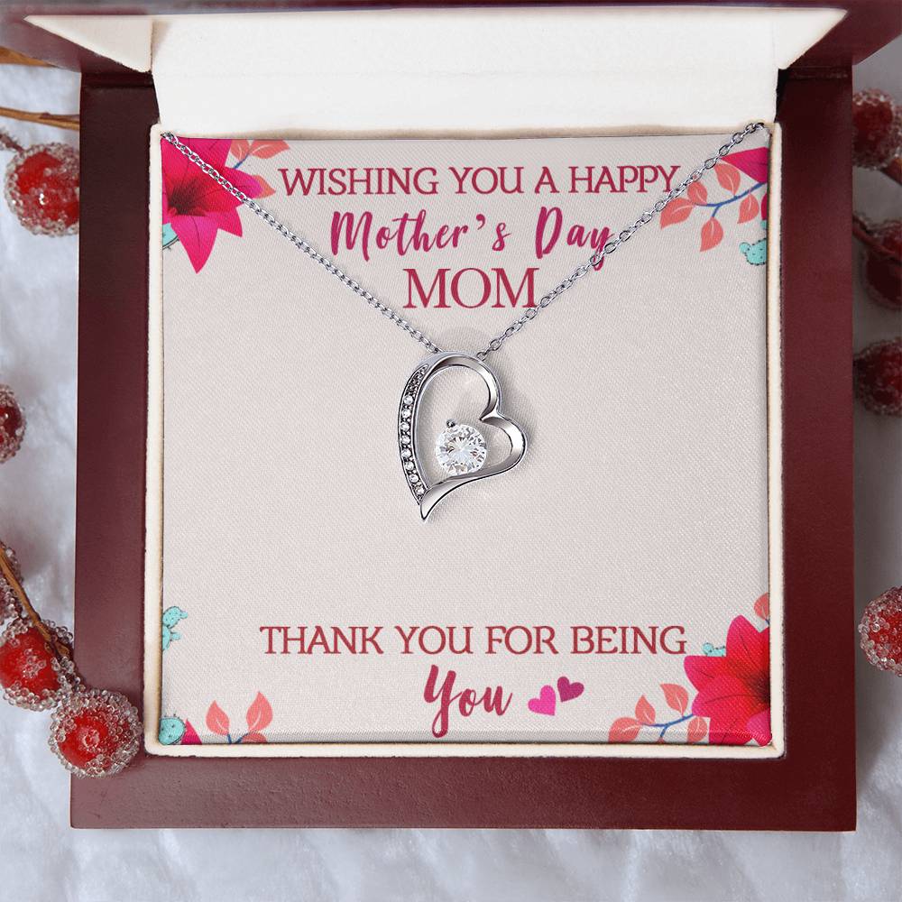 To My Mom Forever Love Necklace Mother Necklace Gift For Mother Xmas Christmas Customize Gift To My Mom 4 Forever Love Necklace